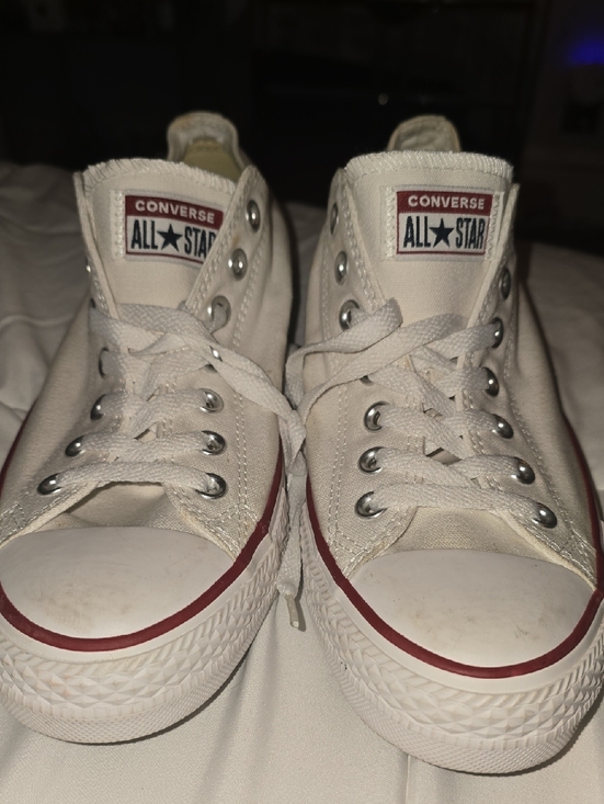Converse Other - Converse White Canvas Low-Top  Chuck  with Red Trim